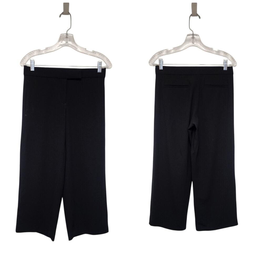 DKNY Women's Black Solid Mid-Rise Straight-Leg Cropped Dress Pants Size 2